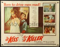 2p703 KISS FOR A KILLER 1/2sh 1960 Une manche et la belle, Mylene Demongeot was born to drive men mad