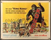 2p705 KONGA 1/2sh 1961 great artwork of giant angry ape terrorizing city by Reynold Brown!