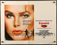 2p711 LIPSTICK 1/2sh 1976 super close up of sexy Margaux Hemingway, story of a woman's revenge!