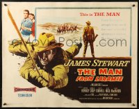 2p720 MAN FROM LARAMIE style A 1/2sh 1955 different art of James Stewart, directed by Anthony Mann!
