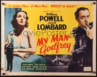 2p733 MY MAN GODFREY 1/2sh R1948 images of William Powell and sexy Carole Lombard, ultra-rare!