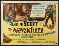 2p738 NEVADAN style B 1/2sh 1950 Randolph Scott, Dorothy Malone, human backwash of the gold rush!