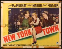 2p739 NEW YORK TOWN style A 1/2sh 1941 Mary Martin, Fred MacMurray & Robert Preston + NY skyline!