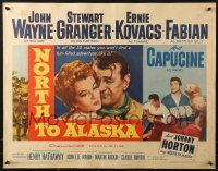2p742 NORTH TO ALASKA 1/2sh 1960 John Wayne & sexy Capucine in a fun-filled adventure in the Yukon!
