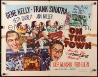 2p746 ON THE TOWN style A 1/2sh 1949 Gene Kelly, Frank Sinatra, sexy Ann Miller's legs, Betty Garrett