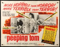 2p751 PEEPING TOM 1/2sh 1962 Michael Powell's controversial English voyeur serial killer classic!