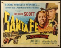 2p768 SANTA FE 1/2sh 1951 art of cowboy Randolph Scott in New Mexico, directed by Irving Pichel