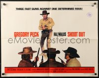 2p774 SHOOT OUT 1/2sh 1971 great full-length image of gunfighter Gregory Peck facing down three men!