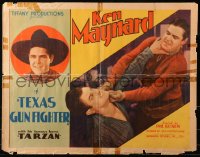 2p794 TEXAS GUN-FIGHTER 1/2sh 1932 great image of western cowboy Ken Maynard in fight with bad guy!