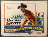 2p796 THUNDER OVER THE PLAINS 1/2sh 1953 cowboy Randolph Scott in a tornado of adventure!
