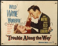 2p801 TROUBLE ALONG THE WAY 1/2sh 1953 great image of John Wayne fooling around with Donna Reed!