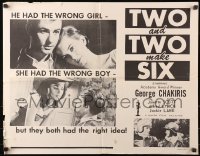 2p802 TWO & TWO MAKE SIX 1/2sh 1961 George Chakiris, Janette Scott, partner swapping!
