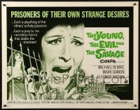 2p816 YOUNG, THE EVIL & THE SAVAGE 1/2sh 1968 Rennie, Italian giallo, The Miniskirt Murders!