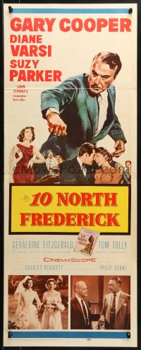 2p359 10 NORTH FREDERICK insert 1958 Gary Cooper, Diane Varsi, from John O'Hara's best-seller!