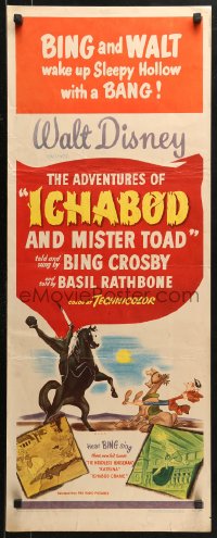 2p363 ADVENTURES OF ICHABOD & MISTER TOAD insert 1949 BING & WALT wake up Sleepy Hollow with a BANG