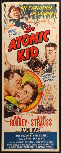 2p373 ATOMIC KID insert 1955 wacky art of nuclear Mickey Rooney, an explosion of laffs!