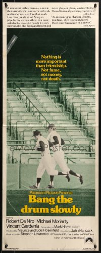 2p378 BANG THE DRUM SLOWLY int'l insert 1973 Robert De Niro, image of New York Yankees baseball stadium!
