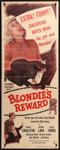 2p390 BLONDIE'S REWARD insert 1948 Penny Singleton, Arthur Lake as Dagwood Bumstead!
