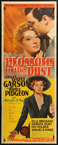 2p391 BLOSSOMS IN THE DUST insert 1941 romantic close-up image of Greer Garson & Walter Pidgeon!