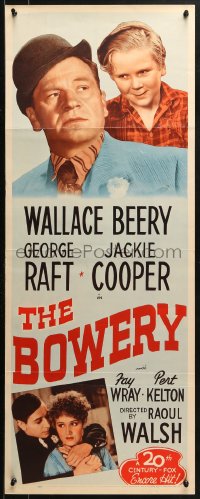 2p395 BOWERY insert R1946 Wallace Beery, Jackie Cooper, George Raft with sexy Fay Wray, ultra-rare!