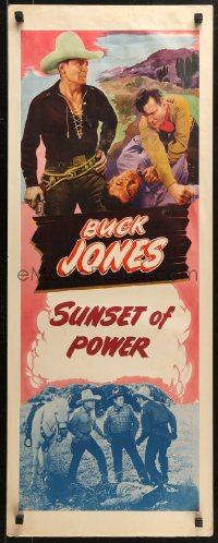2p397 BUCK JONES insert 1948 great cowboy image with gun, Sunset of Power!