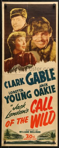 2p398 CALL OF THE WILD insert R1943 great close up of Loretta Young behind angry Clark Gable!