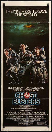 2p437 GHOSTBUSTERS insert 1984 Bill Murray, Aykroyd & Harold Ramis are here to save the world!
