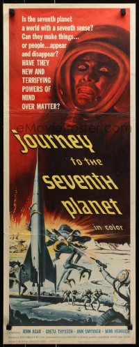 2p459 JOURNEY TO THE SEVENTH PLANET insert 1961 have they terrifying powers of mind over matter?