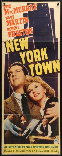 2p500 NEW YORK TOWN insert 1941 Mary Martin between Fred MacMurray & Robert Preston!
