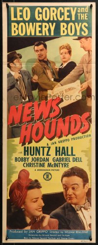 2p501 NEWS HOUNDS insert 1947 the Bowery Boys, Leo Gorcey, Huntz Hall, Nita Bieber!