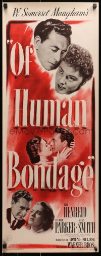 2p502 OF HUMAN BONDAGE insert 1946 Paul Henreid & Eleanor Parker, from Somerset Maugham novel!
