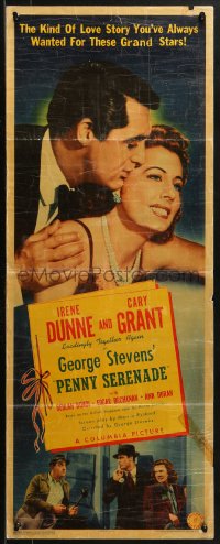 2p510 PENNY SERENADE insert 1941 Cary Grant & Irene Dunne, directed by George Stevens, ultra-rare!