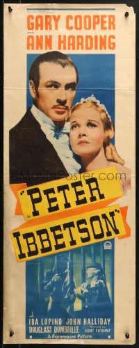2p511 PETER IBBETSON insert 1935 Cooper loves Ann Harding from prison cell & after death, rare!