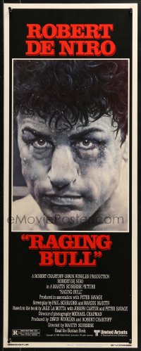 2p517 RAGING BULL insert 1980 classic Hagio boxing art of Robert De Niro, Martin Scorsese!