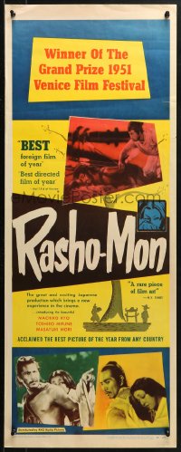 2p518 RASHOMON insert 1952 Akira Kurosawa Japanese classic with Toshiro Mifune & Machiko Kyo, rare!