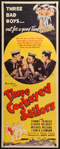 2p531 SAILORS THREE insert 1941 English Navy, wacky art of Trinder, Hulbert and Wilding!