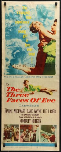 2p574 THREE FACES OF EVE insert 1957 David Wayne, Joanne Woodward has multiple personalities!