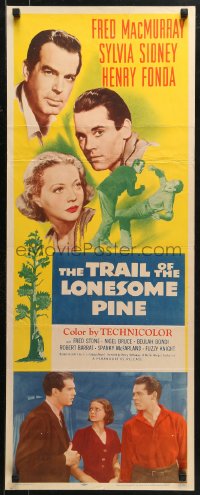 2p580 TRAIL OF THE LONESOME PINE insert R1955 Sylvia Sidney, Henry Fonda, Fred MacMurray