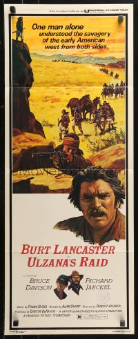 2p583 ULZANA'S RAID insert 1972 artwork of Burt Lancaster by Don Stivers, Robert Aldrich!