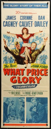 2p596 WHAT PRICE GLORY insert 1952 James Cagney, Corinne Calvet, Dan Dailey, directed by John Ford!