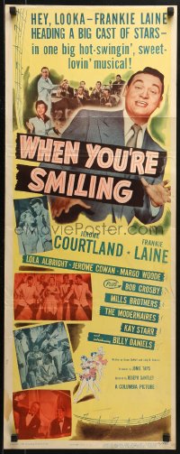 2p597 WHEN YOU'RE SMILING insert 1950 Frankie Laine in his first acting-singing role, Lola Albright