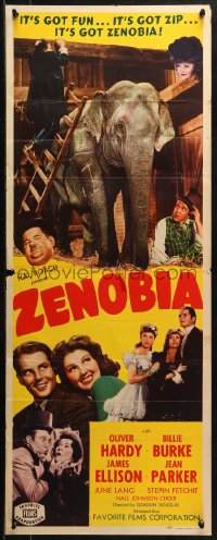 2p605 ZENOBIA insert R1946 Oliver Hardy, Billie Burke, Alice Brady & Jean Parker with elephant!