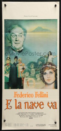 2p237 AND THE SHIP SAILS ON Italian locandina 1983 Federico Fellini's E la nave va, Geleng art!