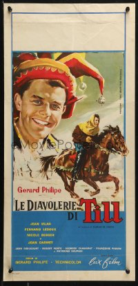 2p244 BOLD ADVENTURE Italian locandina 1957 Philipe & Ivens' Les Aventures de Till L'Espiegle!