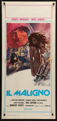 2p261 DEVIL'S RAIN Italian locandina 1977 art of stars in Satanic ritual w/naked girl by Sciotti!