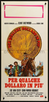 2p274 FOR A FEW DOLLARS MORE Italian locandina R1970s Leone, Per qualche dollaro in piu, Eastwood!