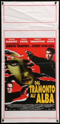 2p280 FROM DUSK TILL DAWN Italian locandina 1996 George Clooney & Quentin Tarantino, different!