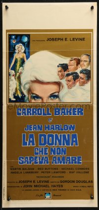 2p286 HARLOW Italian locandina 1965 full-length art of Carroll Baker in the title role!