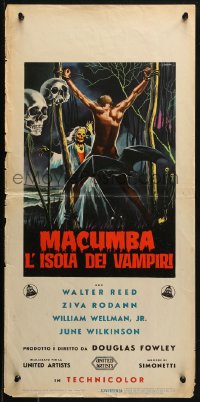 2p305 MACUMBA LOVE Italian locandina 1960 June Wilkinson, Sandro Symeoni art of the voodoo queen!