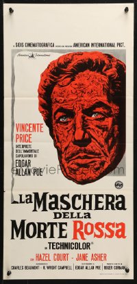 2p307 MASQUE OF THE RED DEATH Italian locandina 1965 cool montage art of Vincent Price!
